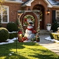 thumbnail image 2 of Christmas Garden Flag Double Sided Printed Festive Yard Banner Linen Outdoor Holiday Decoration for Patio, 2 of 6