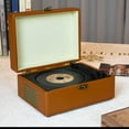 thumbnail image 1 of Wireless Bluetooth CD Player with Built-in Speaker and USB Playback Retro Design, Rechargeable Battery - Perfect for Music Lover(Brown), 1 of 6