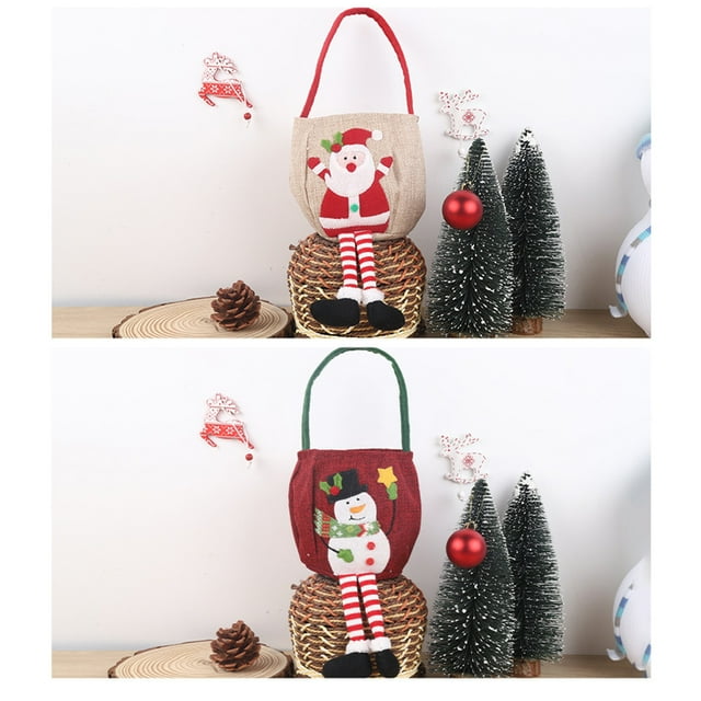 Christmas Bags Gift Wrapping Packaging Storage Elk Container Handbag Goodie Bag Exquisite Embroidery for Jewelry Candy Birthday Xmas Tree