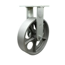12 Inch Extra Heavy Duty Semi Steel Cast Iron Wheel Rigid Top Plate Caster SCC