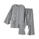 thumbnail image 2 of Ropa para pacientes postrados en cama, conjunto gris con cremallera para hombre, pantalones para pacientes con apertura total. M, 2 of 9