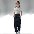 thumbnail image 6 of Girls Joggers Streetwear Casual Loose Elastic Waist Sweatpants with Drawstring Pants for Girls Size 3-14, 6 of 6