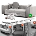 thumbnail image 4 of Alfombrillas para rascar gatos  almohadillas para orejas recortables para sofá, pared, puertas y muebles, cubierta duradera antiarañazos para torres de gatos y almohadillas para orejas de repuesto, 4 of 7