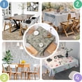 thumbnail image 4 of Beige Green Camo Pixel Pattern Square Tablecloth,Waterproof Square Table Cover,Wipeable Spillproof Washable Table Cover for Home Kitchen Party Decor 60"x60"(152x152cm), 4 of 6