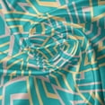 thumbnail image 5 of Ambesonne Turquoise Window Valance, Art Deco Square Lines, 54" X 12", Turquoise Yellow, 5 of 5