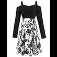 thumbnail image 1 of Vestido Floral de Corte A, Larga, Hombros Descubiertos y Corte Entallado para Mujer, y Otoño XL, 1 of 8