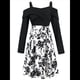 thumbnail image 1 of Vestido Floral de Corte A, Larga, Hombros Descubiertos y Corte Entallado para Mujer, y Otoño XL, 1 of 8