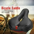 thumbnail image 2 of LNGOOR Bike Shock Absorption Seat Wide Bicycle Saddle Memory Foam Padded Soft Bike Cushion, Black, 2 of 10