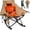 Khaki, variant on DKMOCO XL Oversized Heated Rocking Camping Chair for Adults,3 Heat Levels Heated,Cup Holder,600D Oxford,Heavy Duty 330 lbs Comfort Outside Rocker,Folding Lawn Chair with Back Support,Khaki Black