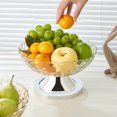 thumbnail image 4 of Fruit Bowl Transparent Food Grade Large Capacity High Strength 360-Degree Rotatable Save Space Detachable Strawberry Orange Fruit Tray Snack Plate Home Supplies, 4 of 8