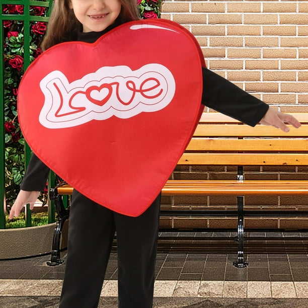Disfraz de corazón para el Día de San Valentín, accesorios de ropa para el Día de San Valentín, Tops rojos de amor, disfraz para fiesta de Halloween, , SG Yinane Disfraz de corazón