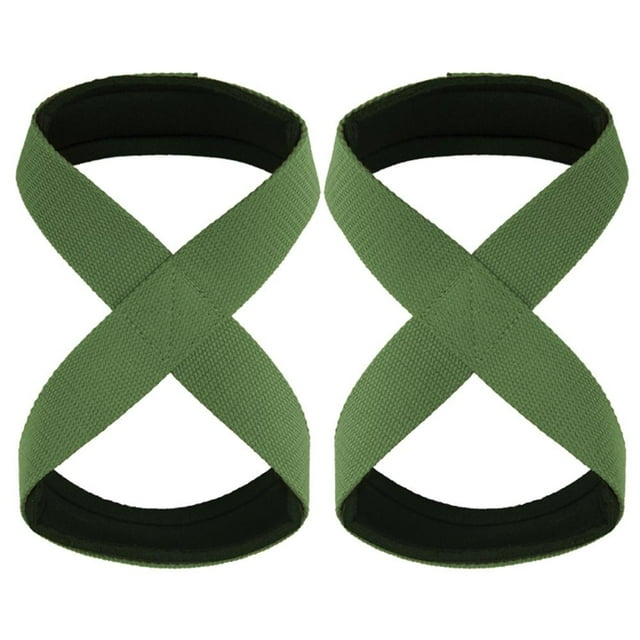 8-Shaped Lifting & Workout Wrist Support Straps, Nylon & Neoprene, for Deadlifts, Pull-ups, 2 PCS