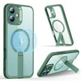 thumbnail image 4 of For Apple iPhone 17 Pro Kickstand Case Magnetic Frosted TPU Slim Shockproof Protective Phone Cover [Purple], 4 of 7