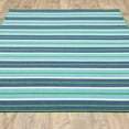 thumbnail image 3 of Style Haven  Martinique Feeling the Blues Striped Indoor Outdoor Rug 6'7" x 9'6" 6' x 9' Outdoor, Indoor Kitchen, Patio, Dining Room Rectangle, 3 of 5