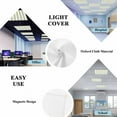 thumbnail image 4 of 3 Pack Sage Green White Striped Fluorescent Light Covers for Ceiling Lights Gradient Geometric Magnetic Ceiling Light Covers Overhead Light Filters for Office Classroom Home, 4 of 9