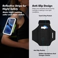 thumbnail image 6 of Atzeste Cell Phone Running Armband with Earphone Bag, Sweatproof Arm Band Phone Holder, Fits 6.9" Phones Compatible with iPhone 17 16 15 14 13 12 Pro Max/Plus/XR/XS, Galaxy S25-S22, 6 of 8