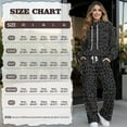 thumbnail image 6 of SCRAWLGOD Leopard Print Gray Black Lounge Sets for Women Sweatsuit Turtleneck 2 Piece Outfits Sweatshirt Wide Leg Sweatpants Fashionable Tracksuit Matching Set, XL, 6 of 7