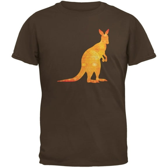 Australian Spirit Animal Kangaroo Brown Youth T-Shirt - X-Large(18)