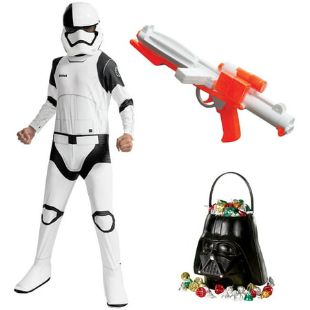 Star Wars Ep VIII: The Last Jedi - Child Executioner Trooper Costume with Blaster and Candy Pail - Size LARGE
