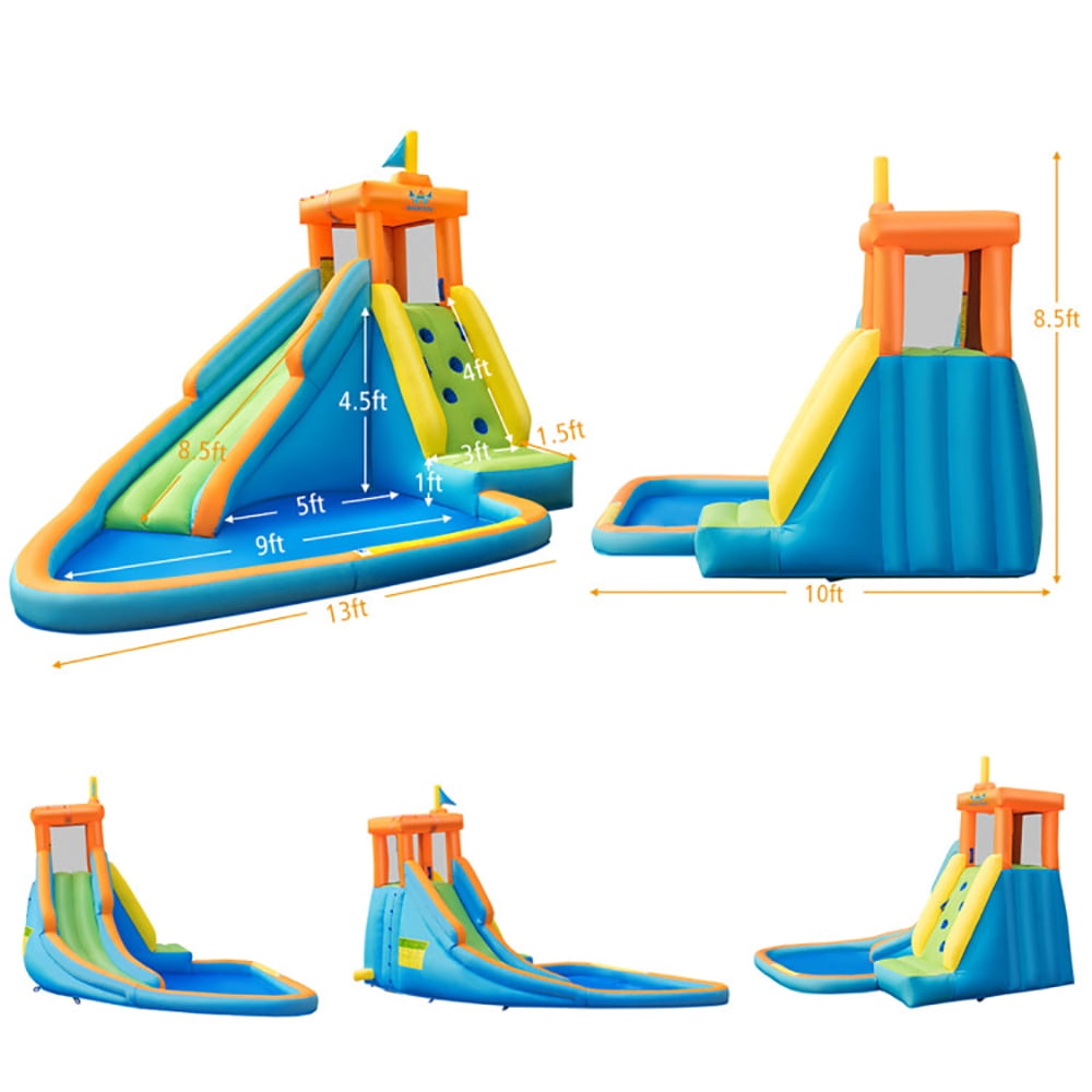 Aimee Lii Inflatable Water Slide Kids Bounce House with 750W Blower, Kids Bounce House Water Slide