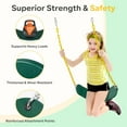 thumbnail image 5 of 2 Pack Outdoor Swing Seats with 66" Rust-Resistant Heavy Duty Chains, 330lb Capacity Anti-Slip Seat, Green Playground Swing Set Accessories Replacement for Backyard, Kids & Adults, 5 of 8