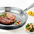thumbnail image 4 of 304 Stainless Steel Frying Pan, 3-Layer Flat Bottom Non-Stick Frying Pan, Low Smoke Cooking Pan, Healthy Cooking, Frying, Sauteing, Kitchen Essential for Cooking, Family Meals & Dinner Prep, 4 of 9