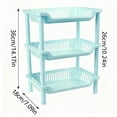 thumbnail image 4 of 3-Tier Plastic Storage Shelf | Rectangular Bathroom & Kitchen Organizer Rack | Floor Standing Multi-Purpose Shelving Unit | Space-Saving Home Storage Solution, 4 of 4