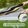 thumbnail image 6 of Black White Gold Marble Pattern Square Fitted Tablecloth with Elastic Edge,Square Table Cover,Washable Elastic Table Cover for Home Kitchen Party Decor 36"x36", 6 of 6