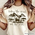 thumbnail image 2 of Highland Cow Isaiah 8:11-13 Christian T-Shirt, Follow the Word Not the Herd Bible Verse Western Tee, 2 of 6
