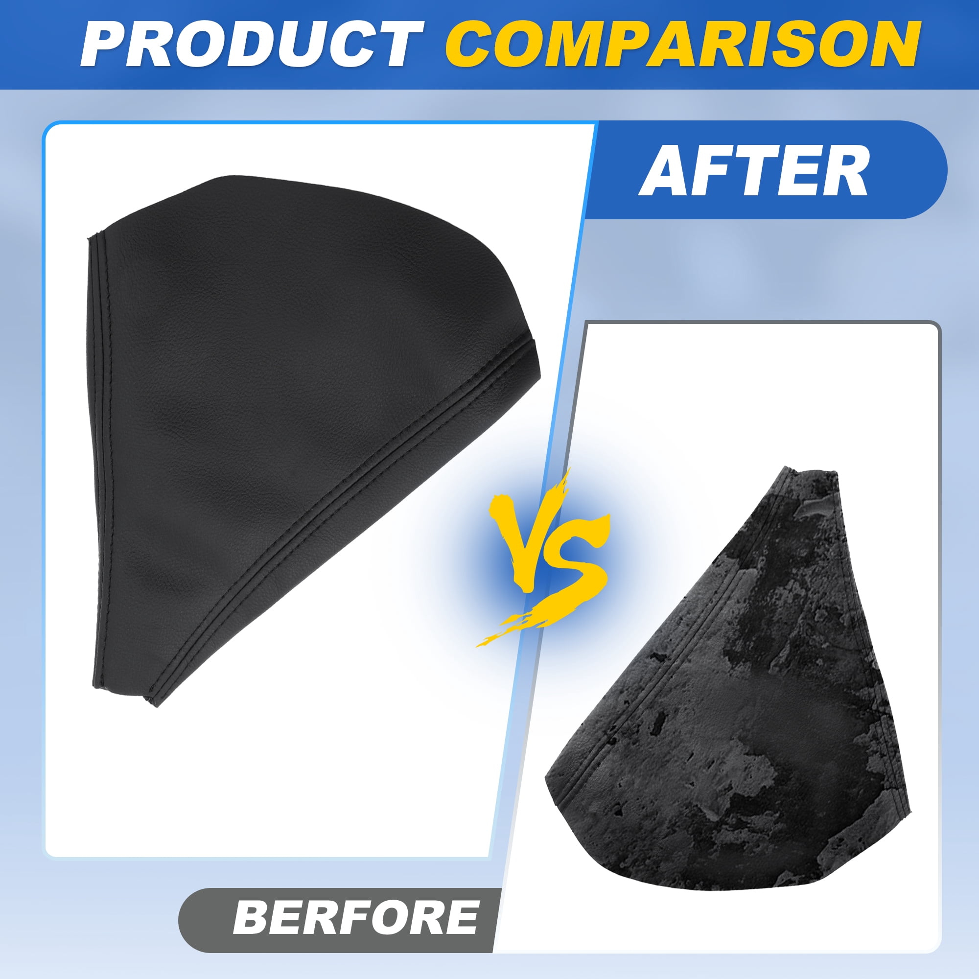 Unique Bargains Shift Knob Dust Cover Shifter Boot for Hummer H3 2005-2011 Black