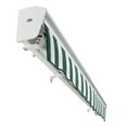 thumbnail image 4 of Awntech 12' x 10' Destin Right Motorized Patio Retractable Awning, Forest/White Stripe, 4 of 7