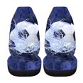 thumbnail image 5 of POLERO Soccer Ball Splash Print Comfortable Vehicle Seat Covers for Automotive, Polyester Fabric Washable Car Front Seat Covers SUV, 5 of 13