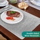 thumbnail image 4 of Faux Leather Placemats Set of 6, Light Grey Table Place Mats, Waterproof and, 4 of 5