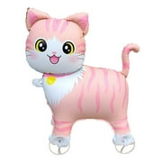 QenASHaing Large Self-Standing Animal Balloon with Wheels, Fun Cartoon Design for Jungle Theme Parties and Kids' Decor