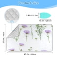 thumbnail image 2 of Ironing Mat Portable Ironing Blanket for Table Top Travel Ironing Pad for Washer Dryer 27.6" x 47.2" Purple and Green Wildflowers, 2 of 6