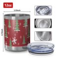 thumbnail image 3 of 12oz Tumblers Red Christmas Tree and Snowflake Pattern Vacuum Insulated Stainless Steel Travel Tumbler Cups Mug with Lid and Straw for Beer,Coffee,Beverages with Cleaning Brush for Cold & Hot Drinks, 3 of 5