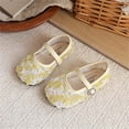 thumbnail image 4 of Girls' Lace Flower Shoes, Kids' Floral Mesh Breathable Flats, Soft Sole Princess Footwear for Dressy Occasions, 4 of 4