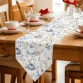 thumbnail image 2 of Thanskgiving Fall Table Runner Linen Burlap Table Runner 72 Inches Long Autumn Pumpkins Botanical Maple Leaf Dresser Scarves for Kitchen Island Coffee Dining Room Party Holiday Decoration 16"x72", 2 of 8