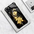 thumbnail image 5 of Djsok Compatible Con Iphone 12/12P Funda De Diseño Patrón Parachoques Trasero Anti Arañazos Esquinas Reforzadas Suave Tpu Caver Fundas Para Hombres Mujeres-Mariposa Dorada Flor Rosa, 5 of 5