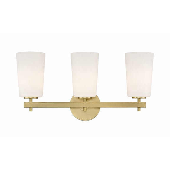 Crystorama Colton 3 Light Aged Brass Wall Mount - 23.7'' W x 11.50'' H