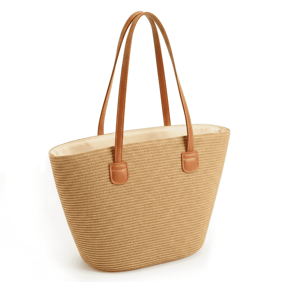 AGOPLEE Straw Beach Bag for Womens, Vacation Purse for Summer Straw Tote Bag for Travel & Shopping