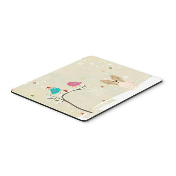 Carolines Treasures Christmas Presents Between Friends Papillon Sable White Mouse Pad