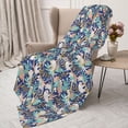 thumbnail image 3 of Disketp Tropical Sloth Cozy Flannel Fleece Throw Blanket: Has a velvety texture for All Seasons - Perfect for Women, Men, & Kids"50"x40", 3 of 6