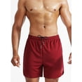 thumbnail image 6 of Cadmus Men's 2 in 1 Running Shorts with Liner,Dry Fit Workout Shorts with Pockets,2 Pack,Black/Red,2XL, 6 of 8