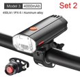 thumbnail image 1 of Juego de luces delanteras de bicicleta 400lm, luz de bicicleta Mtb recargable con luz trasera de 3 modos, luz led para ciclismo Feliz Sencillez, 1 of 5