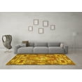 thumbnail image 3 of Ahgly Company Machine Washable Indoor Rectangle Medallion Yellow Traditional Area Rugs, 8' x 10', 3 of 4