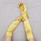 thumbnail image 4 of Nvzi Guantes de satén de estilo ópera, de talla clásica para adultos, de 21,7" (dorados), 4 of 5