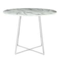 thumbnail image 2 of Cosmo Contemporary/Glam Dining Table in Chrome and White Marble Top by LumiSource, 2 of 7