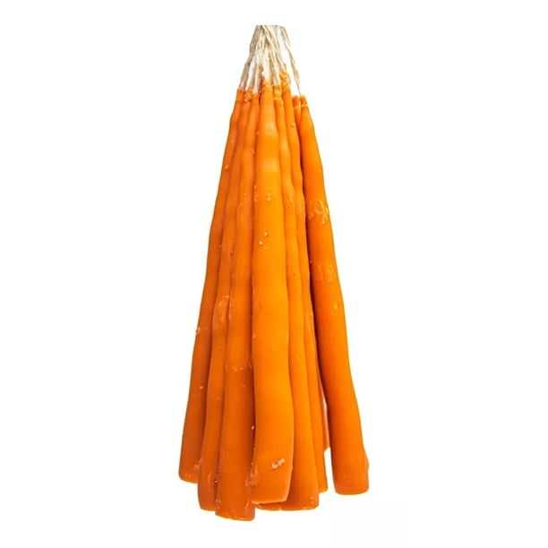 Vela (Chica) lagrima de sebo Naranja