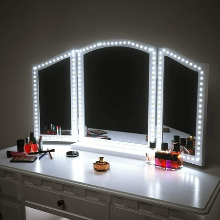 Led Vanity Mirror Lights For Makeup Dressing Table Set 13ft Flexible Light Strip Kit 6000k Daylight White With Dimmer And Power Supply Diy Not Included Canada Led Vanity Mirror Lights For Makeup, How To Put Led On Mirror